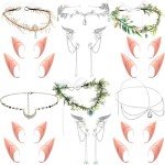Halloween Elf Cosplay Set with Flower Crown & Ears