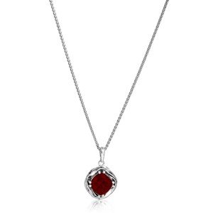 Sterling Silver Vintage Necklace with Cubic Zirconia
