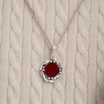 Sterling Silver Vintage Necklace with Cubic Zirconia