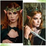 Halloween Elf Cosplay Set with Flower Crown & Ears