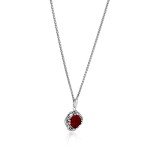Sterling Silver Vintage Necklace with Cubic Zirconia