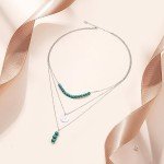 Turquoise Layered Sterling Silver Necklace for Women