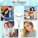 Turquoise Layered Sterling Silver Necklace for Women