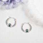 Sterling Silver Claddagh Hoop Earrings for Mom