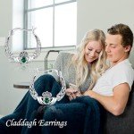 Sterling Silver Claddagh Hoop Earrings for Mom