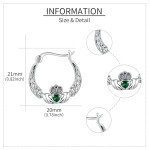 Sterling Silver Claddagh Hoop Earrings for Mom
