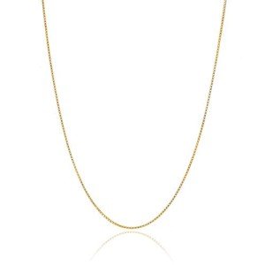 18K Gold over Silver 30" Italian Box Chain