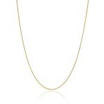 18K Gold over Silver 30" Italian Box Chain