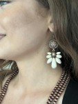 Western Turquoise Pendant Necklace and Earrings Set
