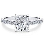 Cushion Cut 2ct Cubic Zirconia Engagement Ring