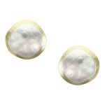 Marjorie Baer Brass and Silver Clip-On Earrings