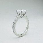 Cushion Cut 2ct Cubic Zirconia Engagement Ring