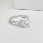 Cushion Cut 2ct Cubic Zirconia Engagement Ring