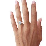 Cushion Cut 2ct Cubic Zirconia Engagement Ring