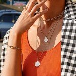 Vintage Gold Coin Pendant Necklace for Women