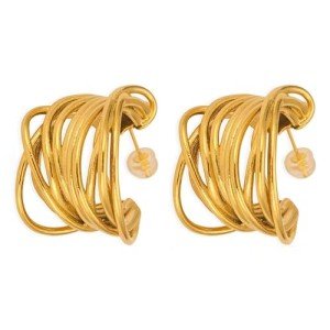 Chunky Gold Vintage Hoop Earrings by House Of Hunter