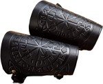 Handmade Leather Viking Wrist Cuffs and Bracers