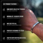 Men's Minimalist Titanium Cuff Bracelet - Waterproof