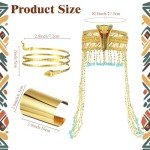 Egyptian Costume Jewelry Set with Black Bob Wig