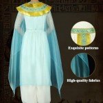 Egyptian Costume Jewelry Set with Black Bob Wig