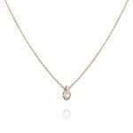 Dainty Gold Swarovski Teardrop Choker Necklace