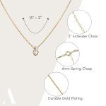 Dainty Gold Swarovski Teardrop Choker Necklace