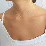 Dainty Gold Swarovski Teardrop Choker Necklace