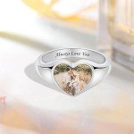Personalized Photo Signet Ring - Custom Engraved Gift