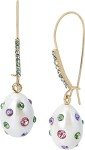 Betsey Johnson Gold Tone Pearl Drop Earrings