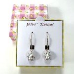 Betsey Johnson Gold Tone Pearl Drop Earrings