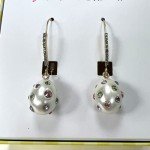 Betsey Johnson Gold Tone Pearl Drop Earrings