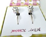 Betsey Johnson Gold Tone Pearl Drop Earrings