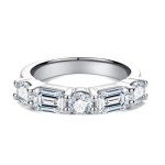 Elegant 2.1cttw CZ Half Eternity Wedding Band