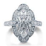 BERRICLE Vintage Inspired Art Deco CZ Ring Size 9