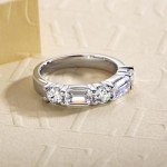 Elegant 2.1cttw CZ Half Eternity Wedding Band