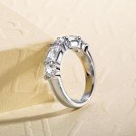 Elegant 2.1cttw CZ Half Eternity Wedding Band