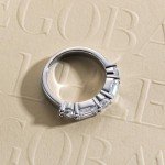 Elegant 2.1cttw CZ Half Eternity Wedding Band