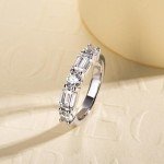 Elegant 2.1cttw CZ Half Eternity Wedding Band