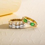 Elegant 2.1cttw CZ Half Eternity Wedding Band