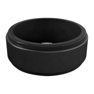 Black Metallic Silicone Wedding Ring for Men - Size 10