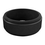 Black Metallic Silicone Wedding Ring for Men - Size 10