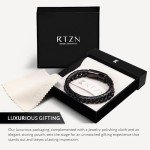 Men's Black Leather & Onyx Beaded Bracelet