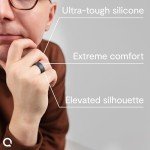 Black Metallic Silicone Wedding Ring for Men - Size 10