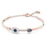 Swarovski Women's Blue Crystal Evil Eye Bangle