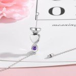 Sterling Silver Infinity Ashes Bracelet with Amethyst Heart