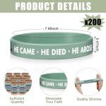 200 Pcs Christian Easter Bracelet Wristbands Set