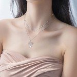 Lotus Flower Moonstone Necklace for Women