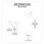 Lotus Flower Moonstone Necklace for Women