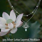 Lotus Flower Moonstone Necklace for Women