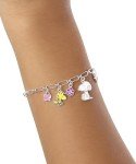 Snoopy Adjustable Silver Lariat Charm Bracelet